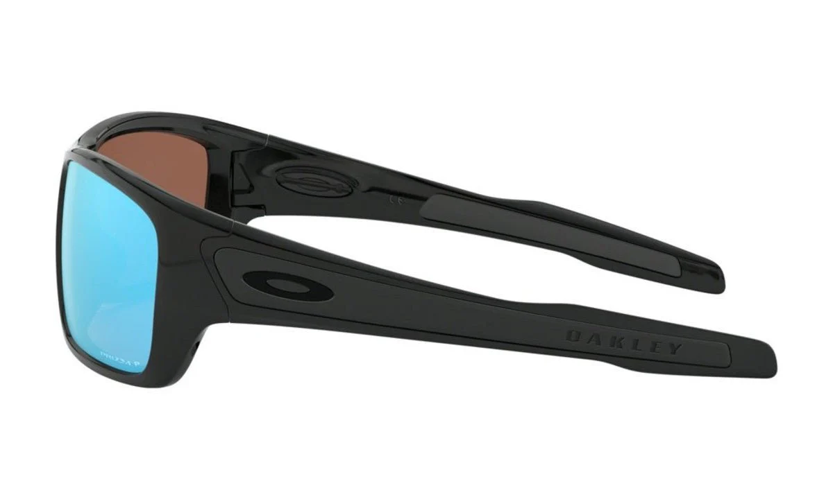 Oakley Turbine Sunglasses - Polished Black/Prizm Deep Water Polarized - Image 5