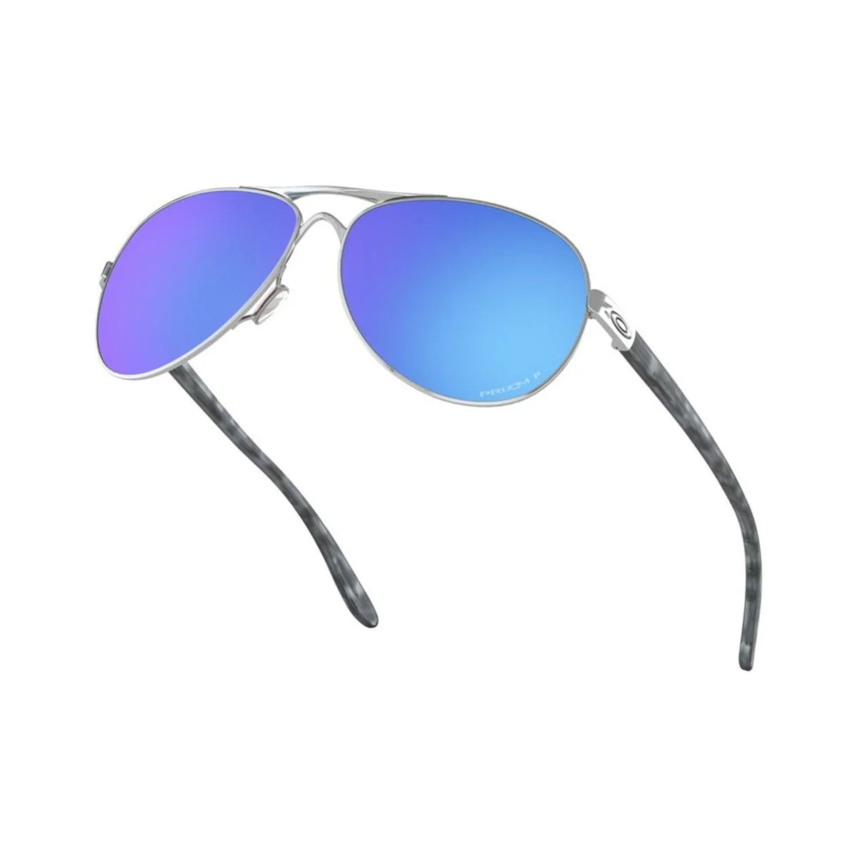 Oakley Women's Feedback Sunglasses - Polished Chrome/Prizm Sapphire Polarized - Image 5