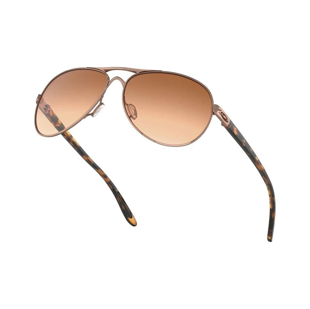 Oakley Women's Feedback Sunglasses - Rose Gold/VR50 Brown Gradient - Image 4