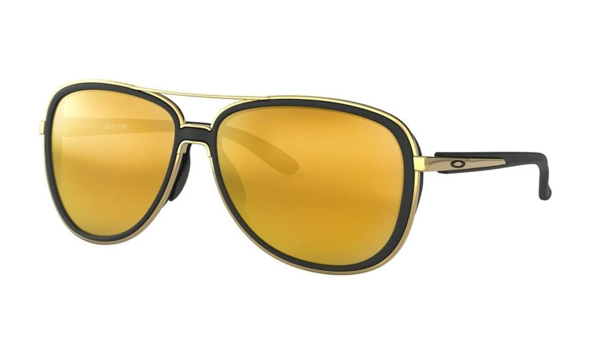Oakley Women's Split Time Sunglasses - Soft Black/24K Iridium