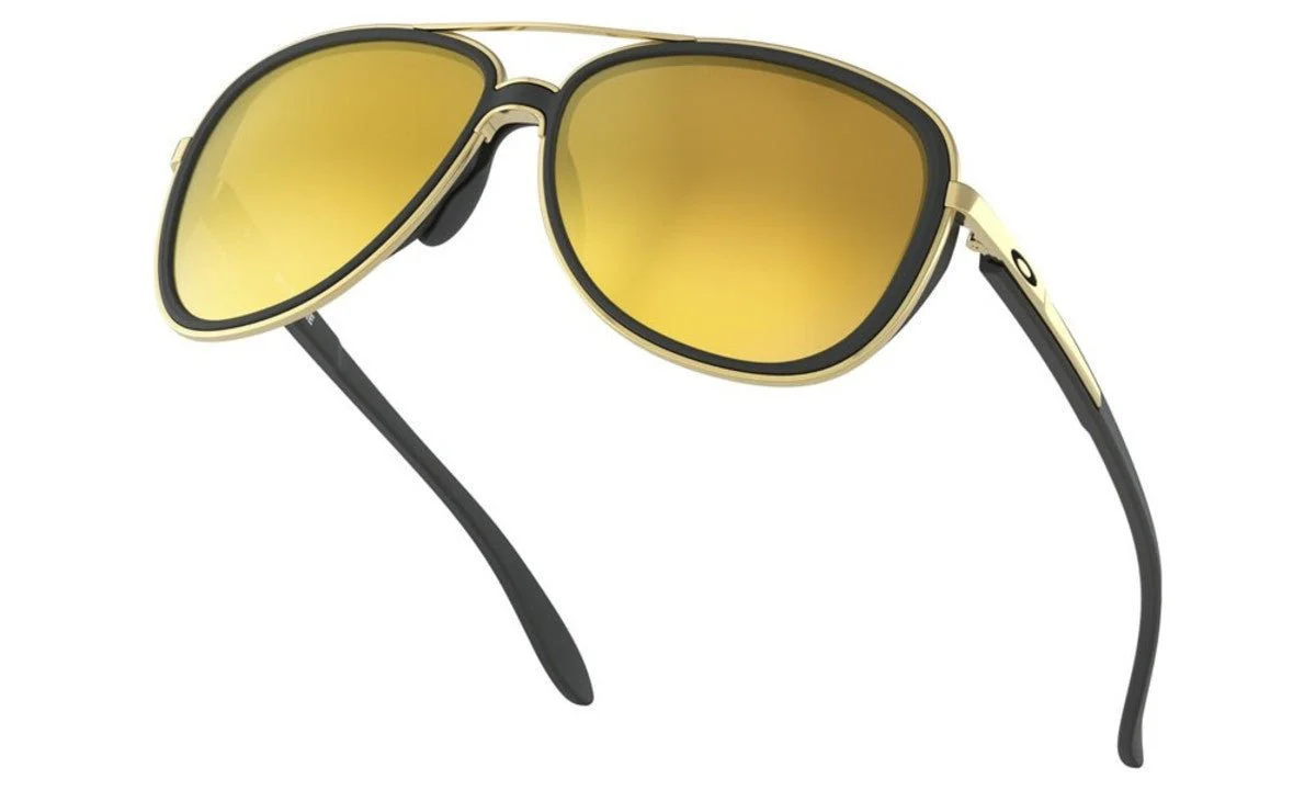 Oakley Women's Split Time Sunglasses - Soft Black/24K Iridium - Image 4