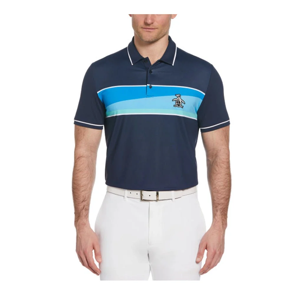 Original Penguin Engineered 80's Chest Block Golf Polo