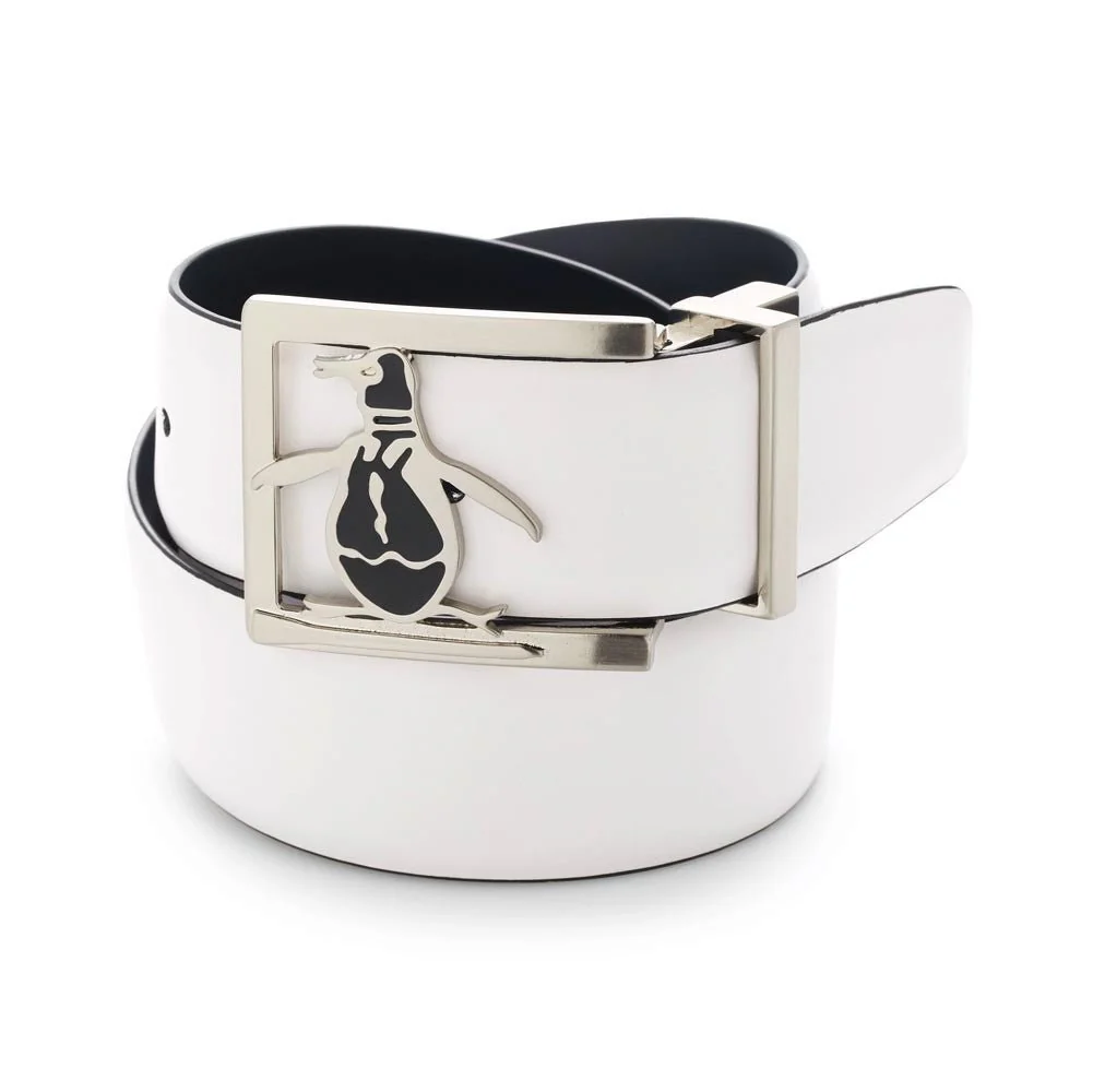 Original Penguin Reversible Leather Belt with Pete Buckle - Image 2