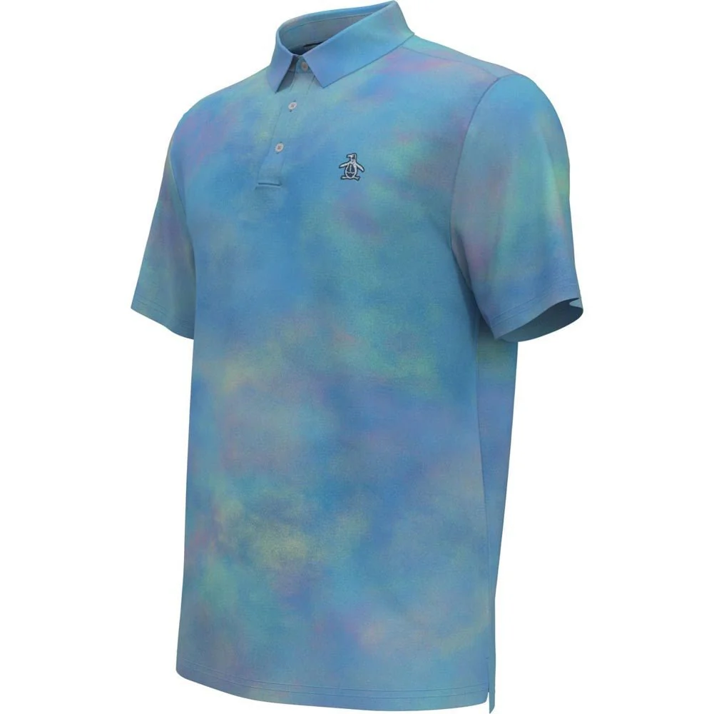 Original Penguin Soft Filtered Tie Dye Print Polo - Image 3
