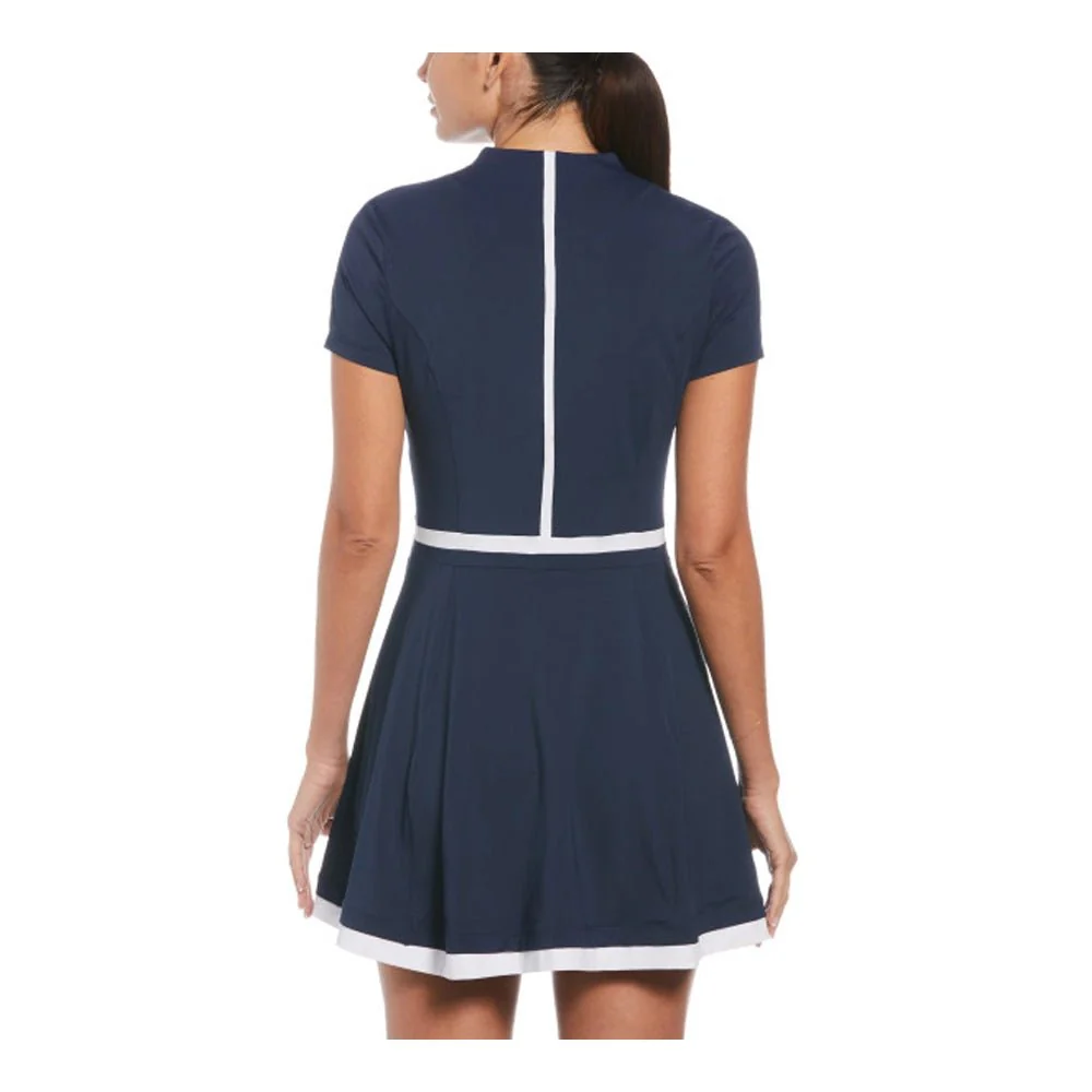 Original Penguin Women's Solid Zip Dress with Piping - Image 2