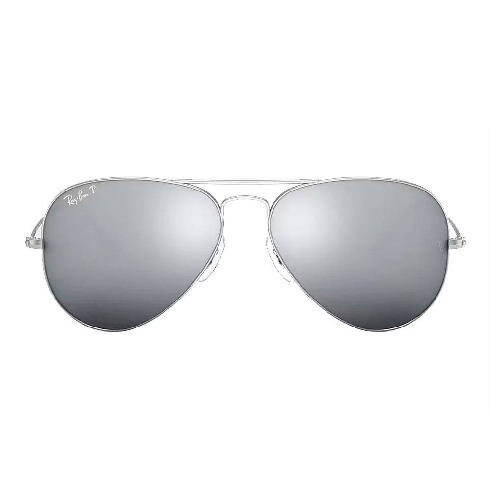Ray-Ban Aviator Mirror - Matte Silver/Mirror Grey - Image 2
