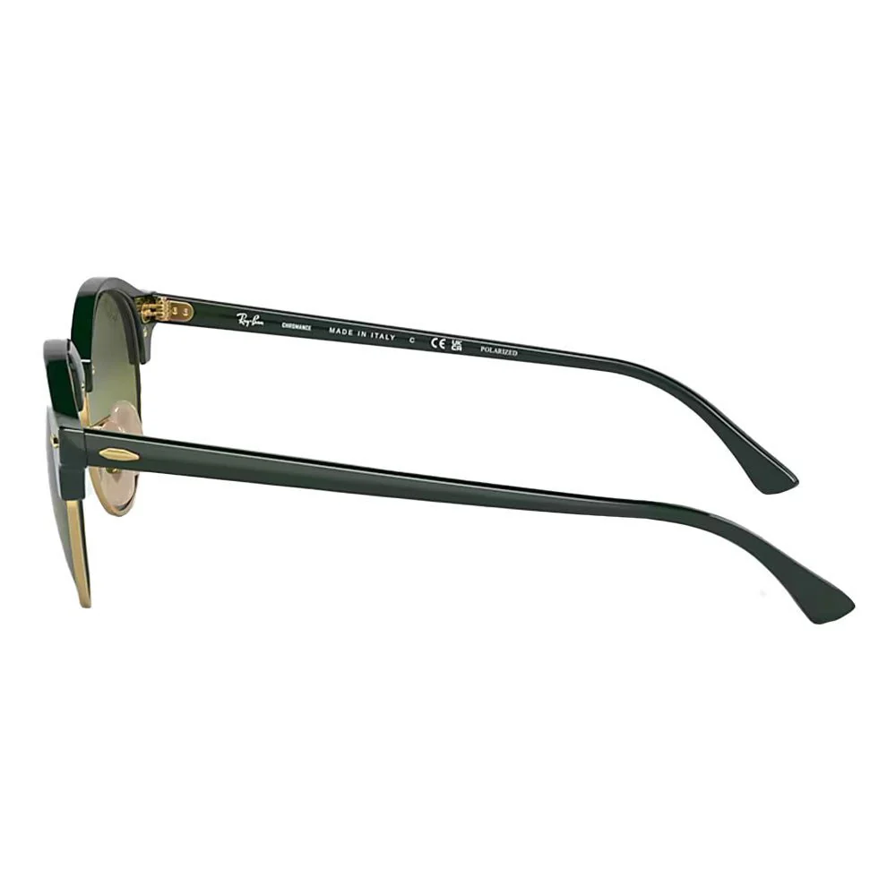 Ray-Ban Clubround Chromance - Polished Green on Gold/Green Polarized - Image 3