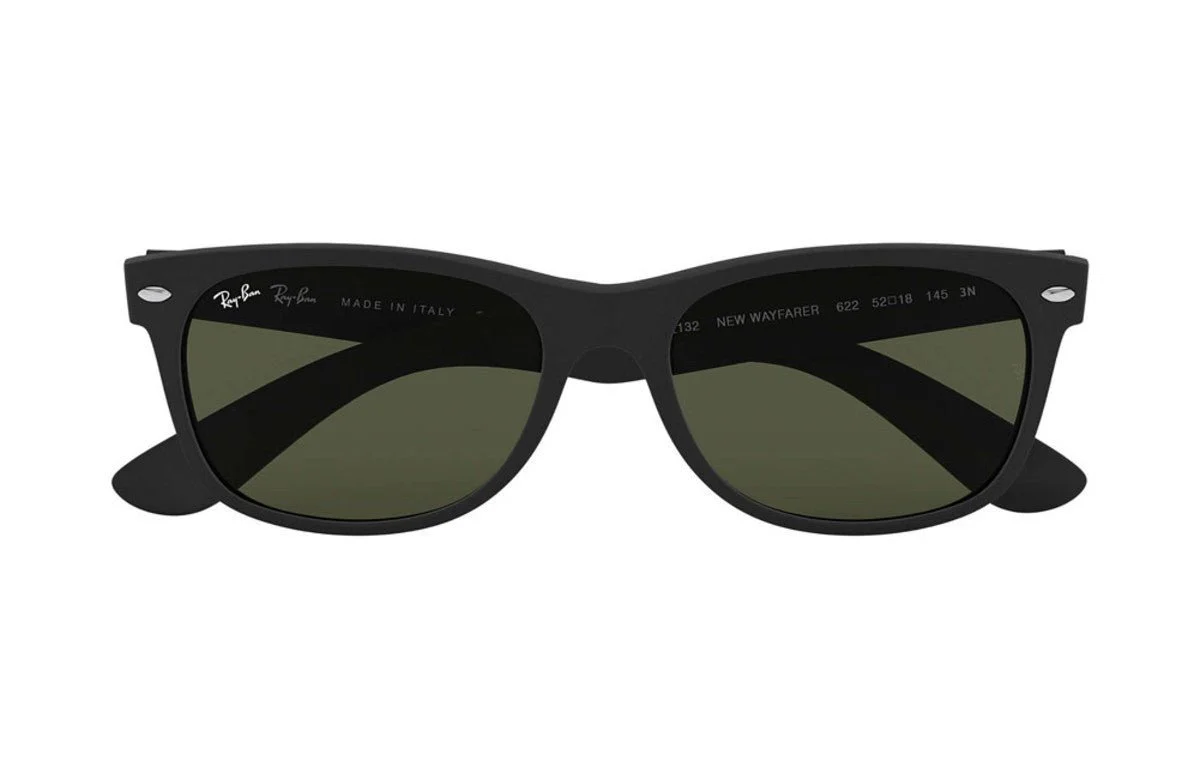 Ray-Ban New Wayfarer Classic - Black/Green Classic G-15 - 55mm - Image 3