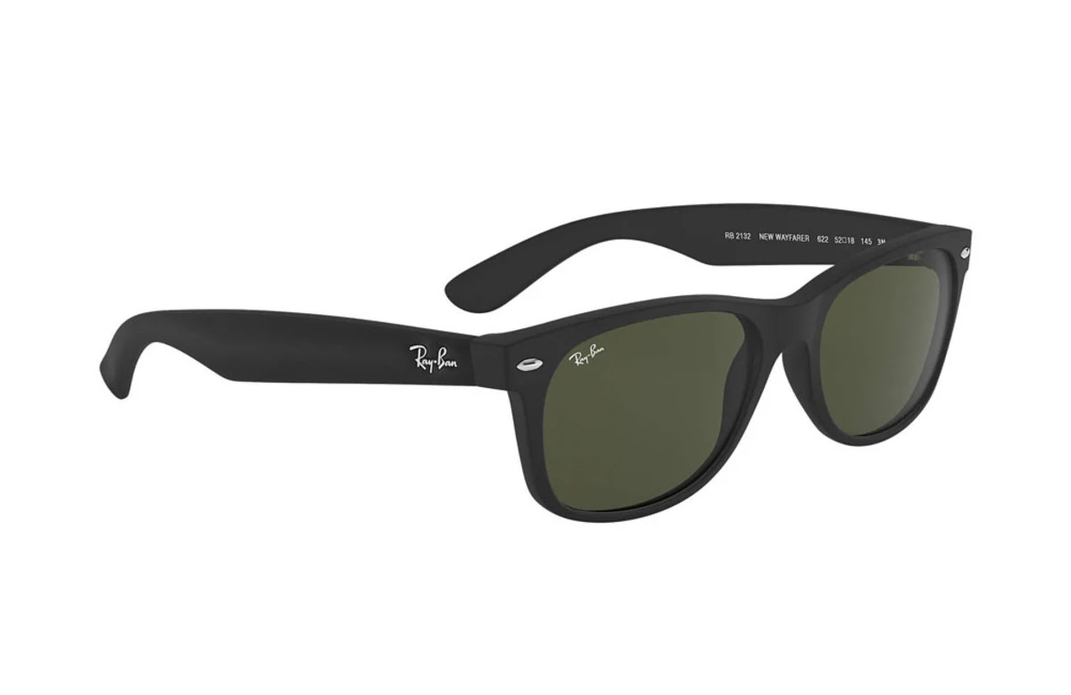 Ray-Ban New Wayfarer Classic - Black/Green Classic G-15 - 55mm - Image 4
