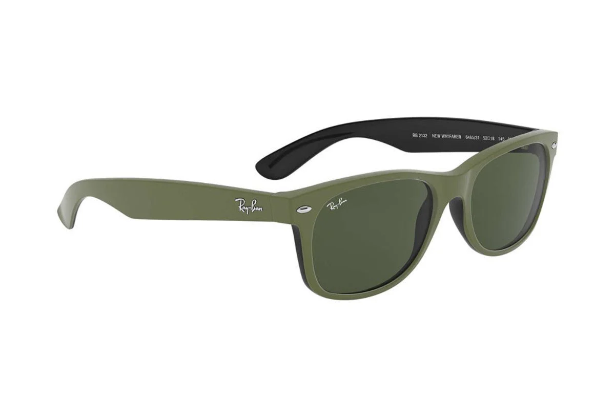 Ray-Ban New Wayfarer Color Mix - Green Black/Green Classic G-15 - Image 4