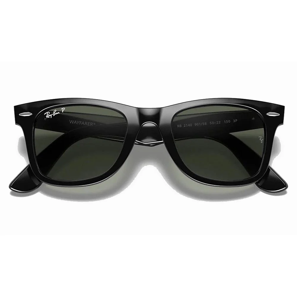 Ray-Ban Original Wayfarer Classic - Black/Polarized Green Classic G-15 - Image 5
