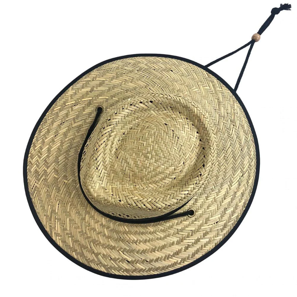San Diego Hat Company Rush Straw Lifeguard Hat with Adjustable Chin Cord - Image 2
