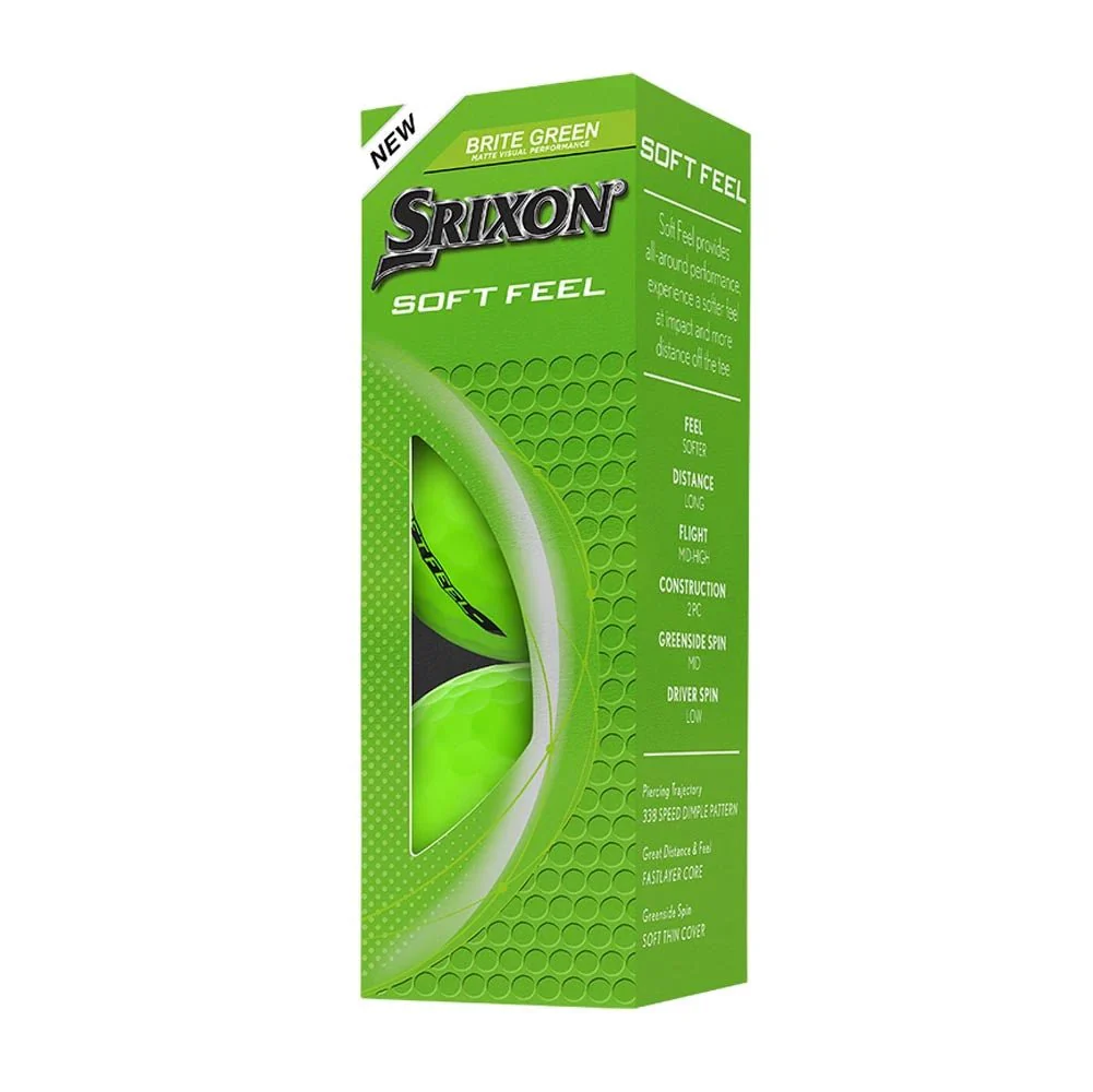 Srixon Soft Feel Brite Golf Balls - Brite Green - Image 6