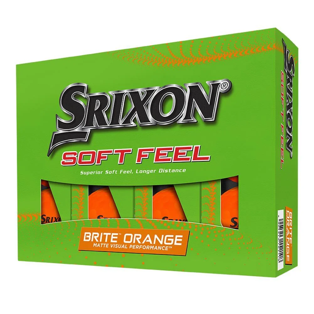 Srixon Soft Feel Brite Golf Balls - Brite Orange - 2023 - Prior Generation