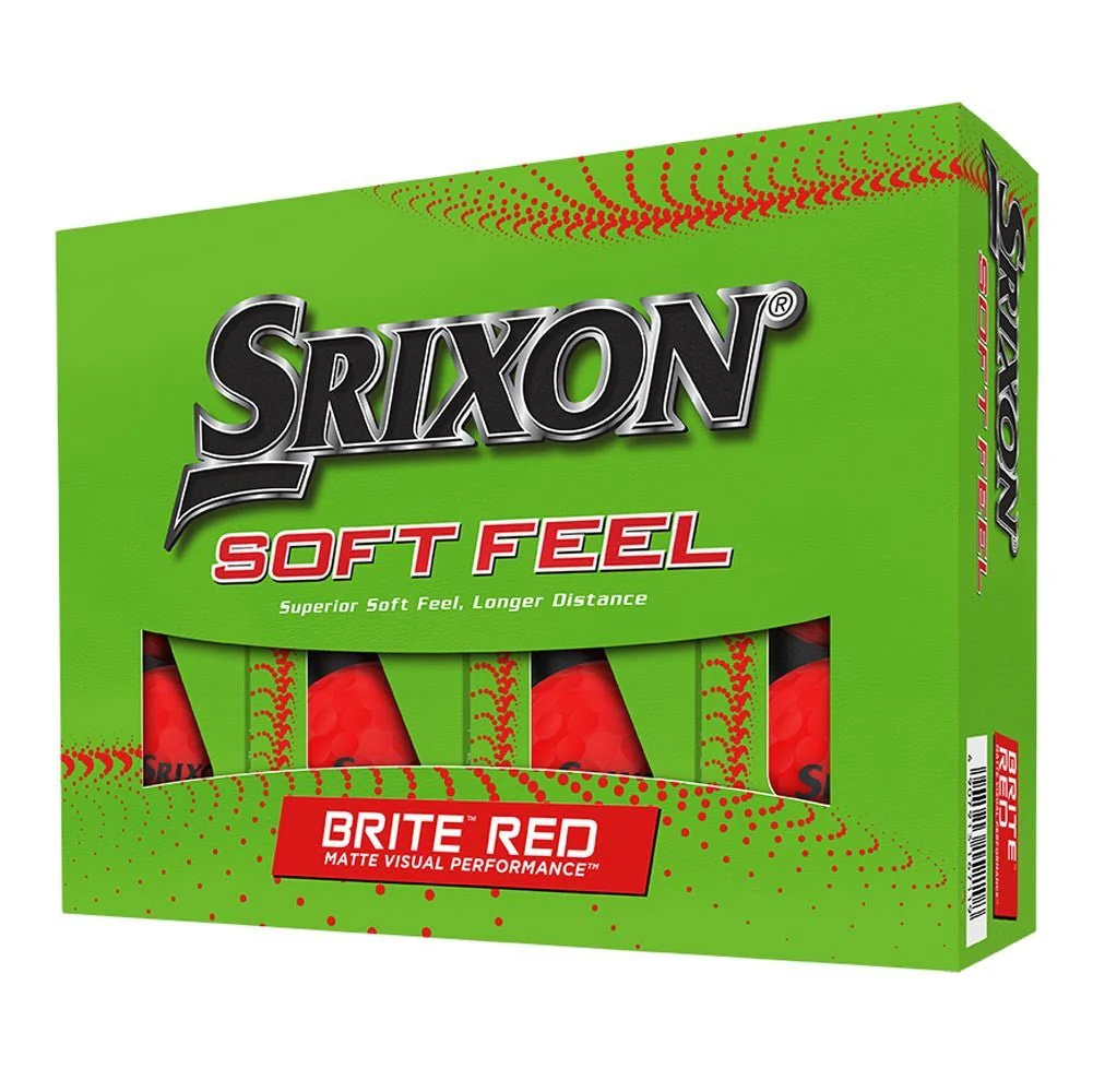 Srixon Soft Feel Brite Golf Balls - Brite Red - 2023 - Prior Generation
