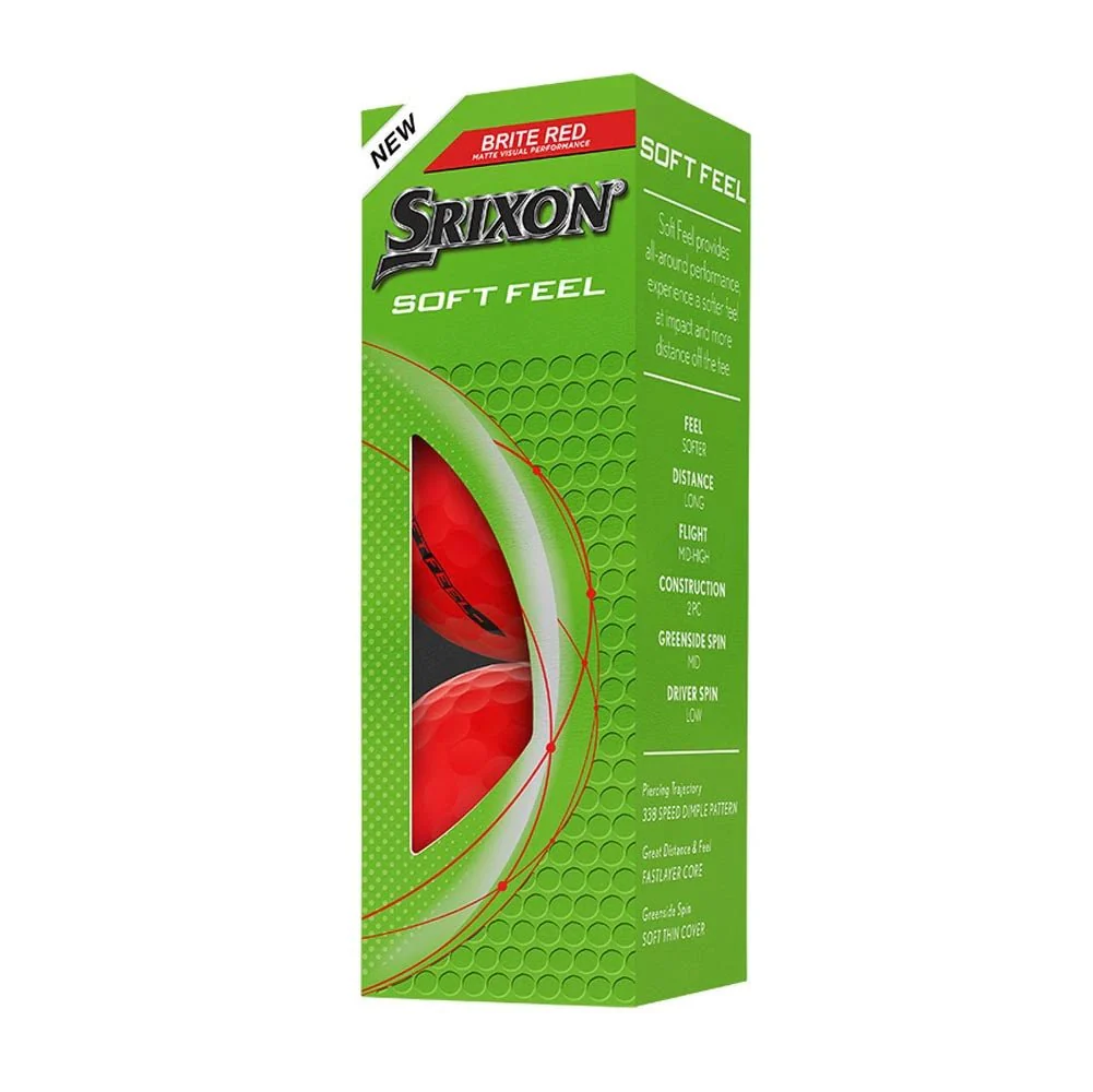Srixon Soft Feel Golf Balls - Brite Red - Image 6