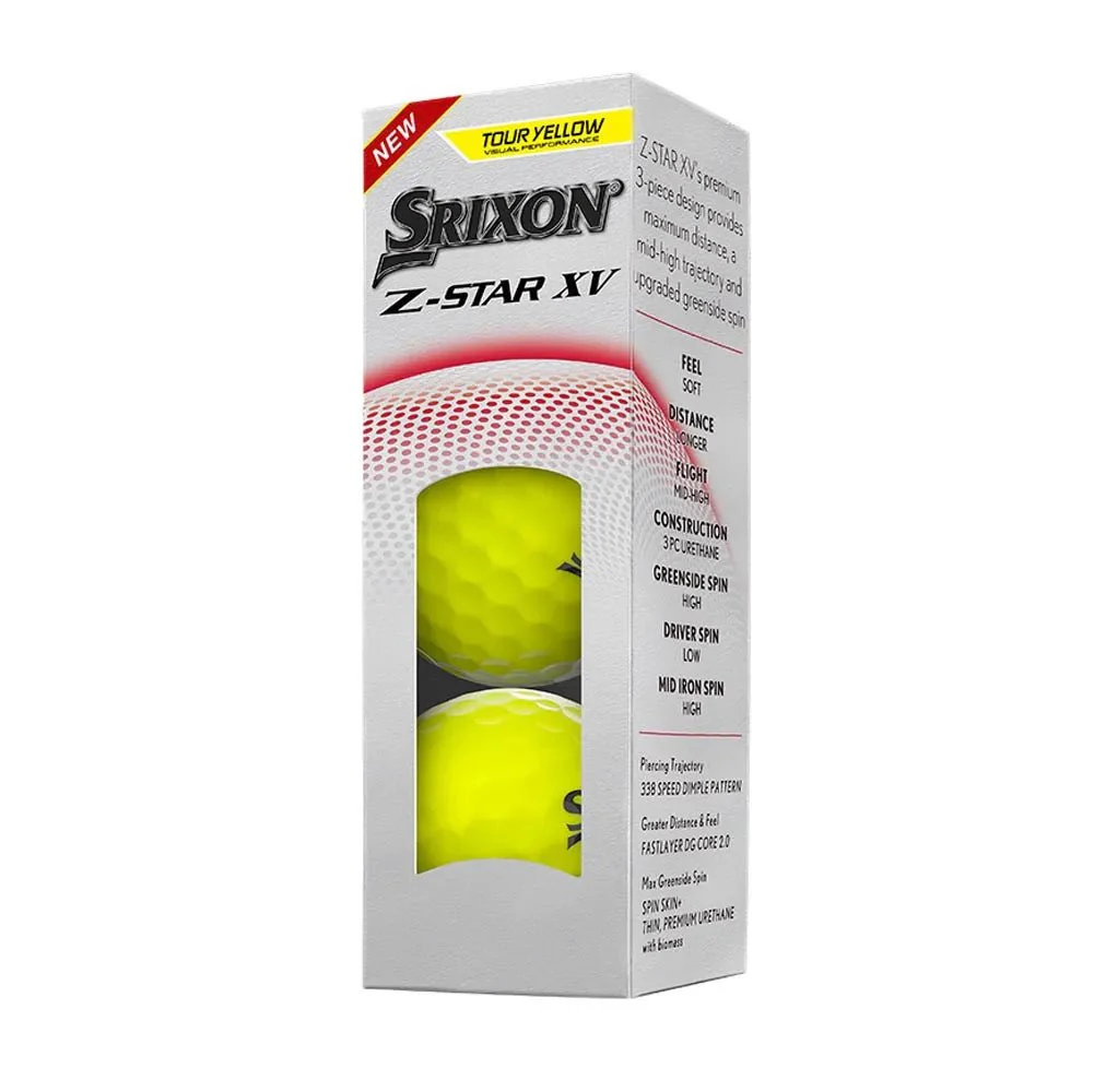 Srixon Z-Star XV Golf Balls - Tour Yellow - Image 8