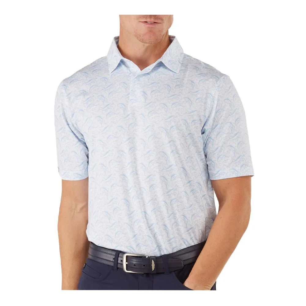 Straight Down Ahi Golf Polo