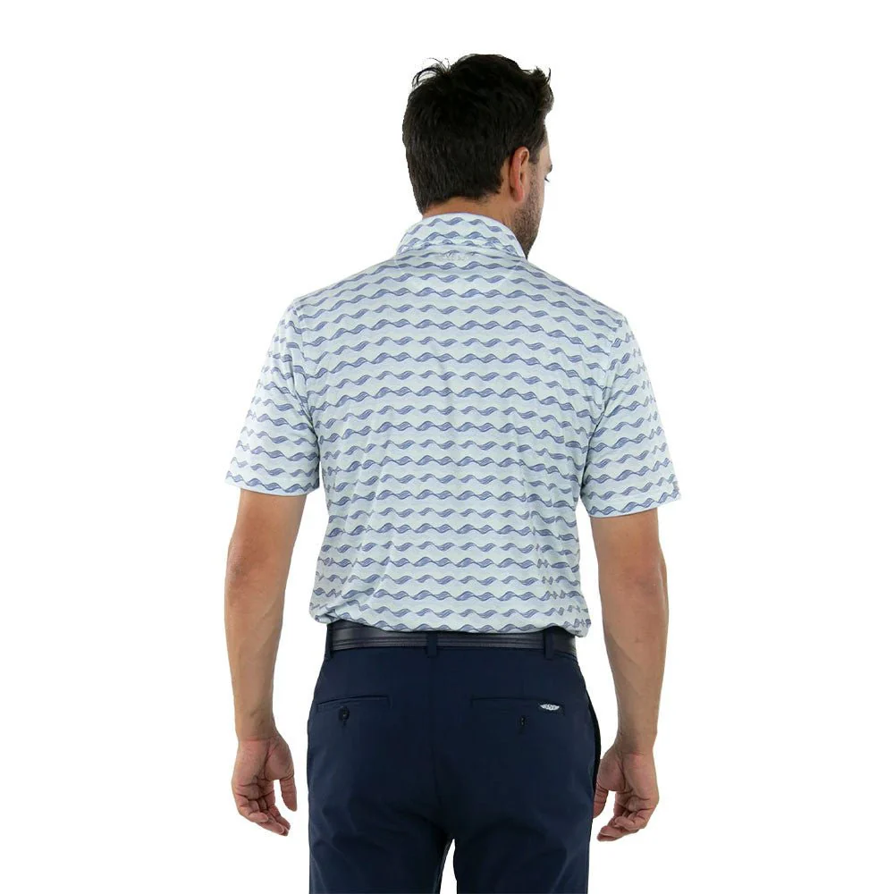 Straight Down Making Waves Golf Polo - Image 2