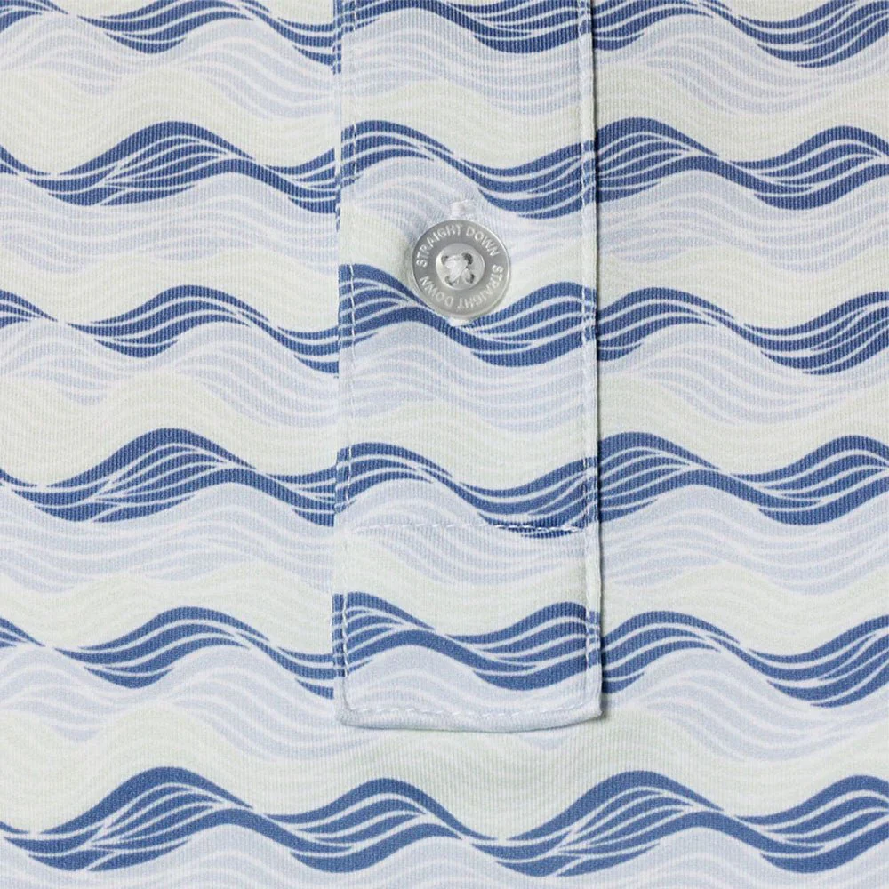 Straight Down Making Waves Golf Polo - Image 3