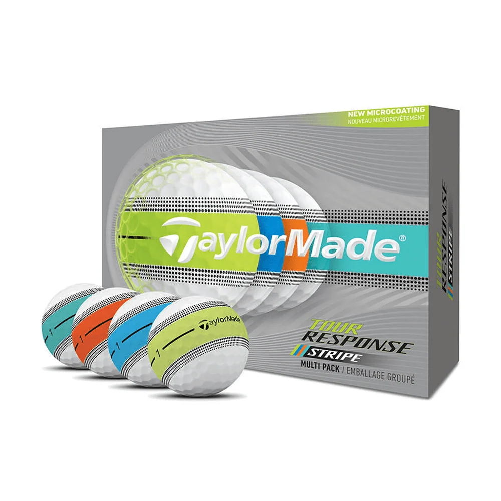TaylorMade Tour Response Stripe Golf Balls - Neon Multi - 2026