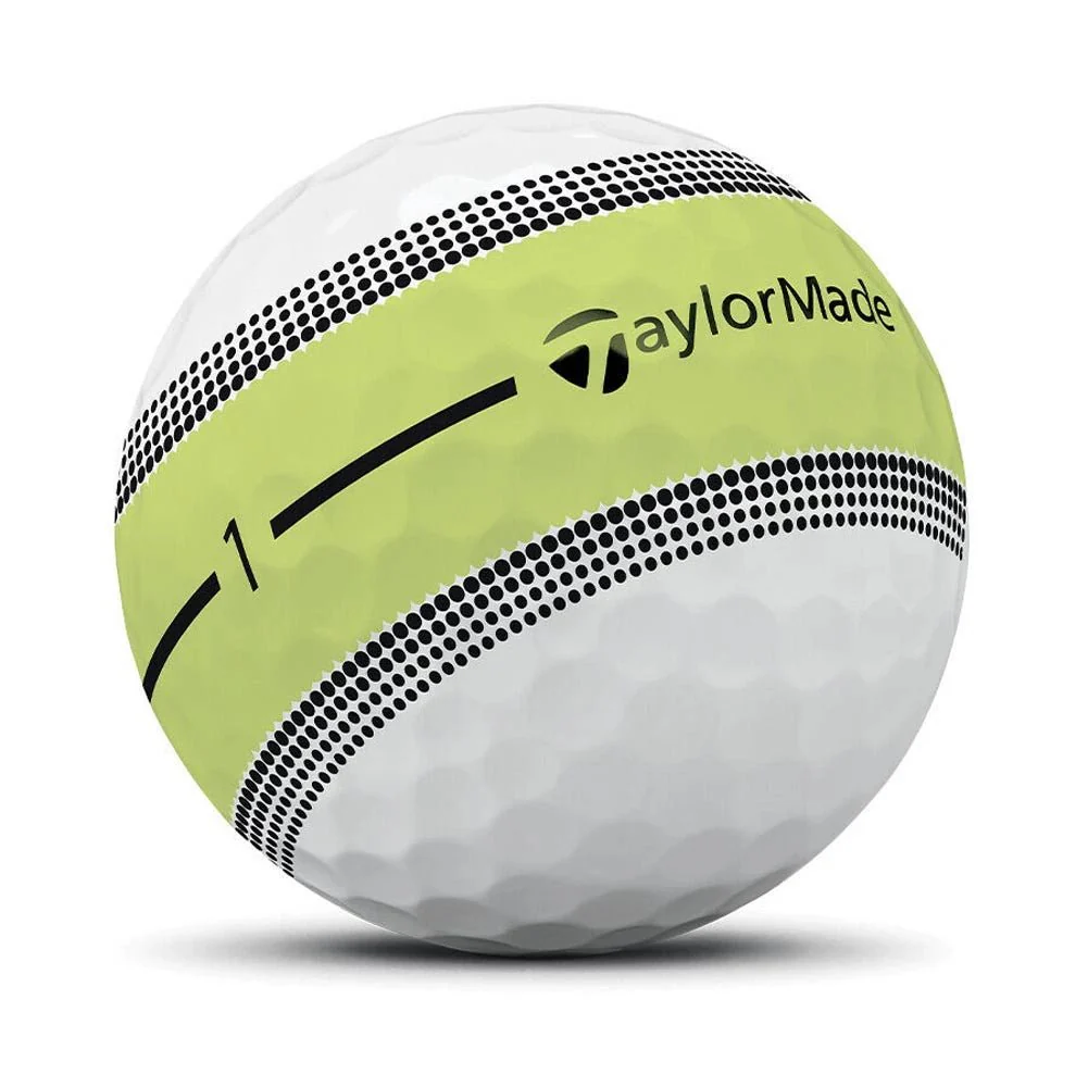 TaylorMade Tour Response Stripe Golf Balls - Neon Yellow - Image 2