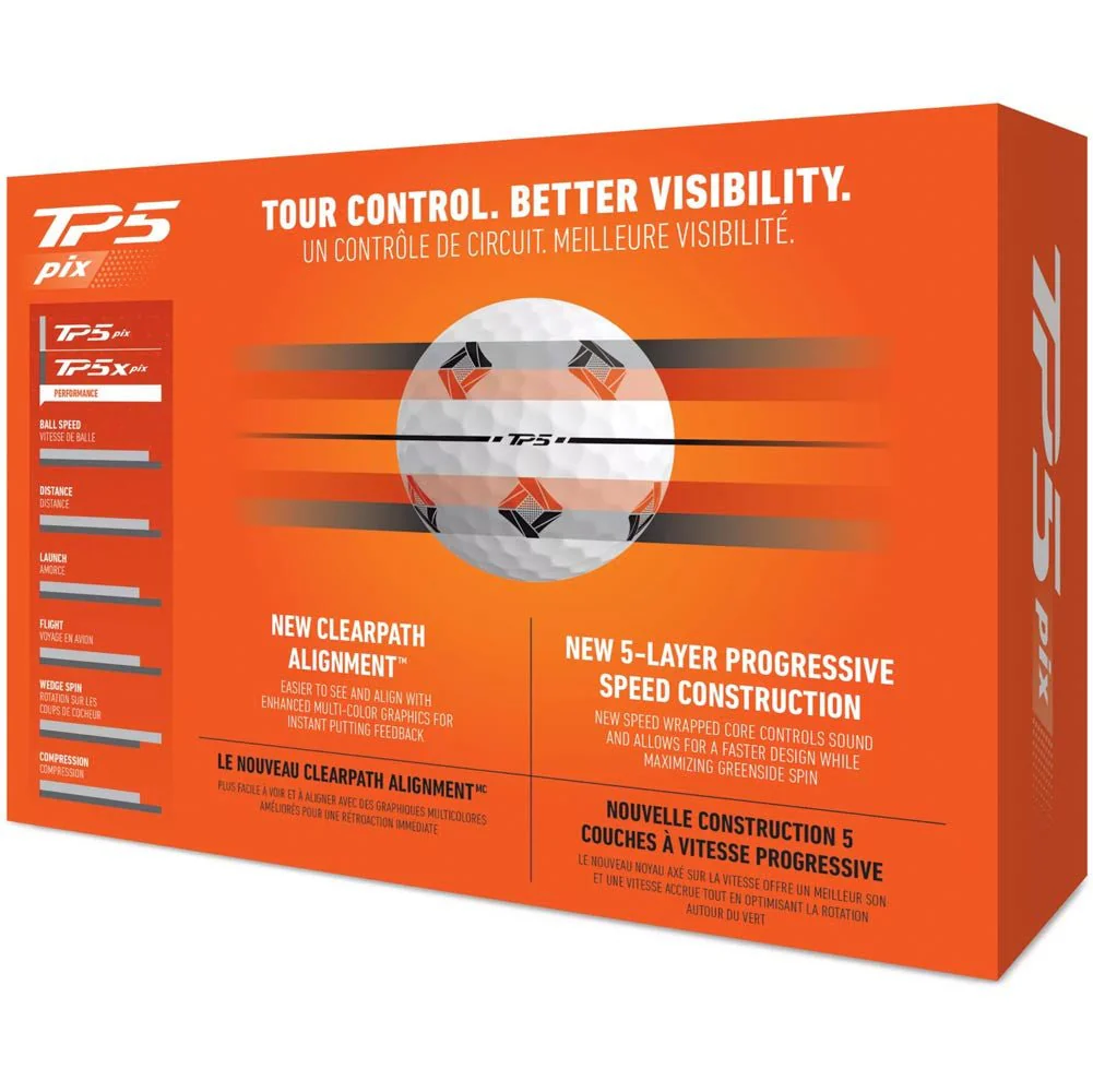 TaylorMade TP5 pix Golf Balls - 2024 - Image 6