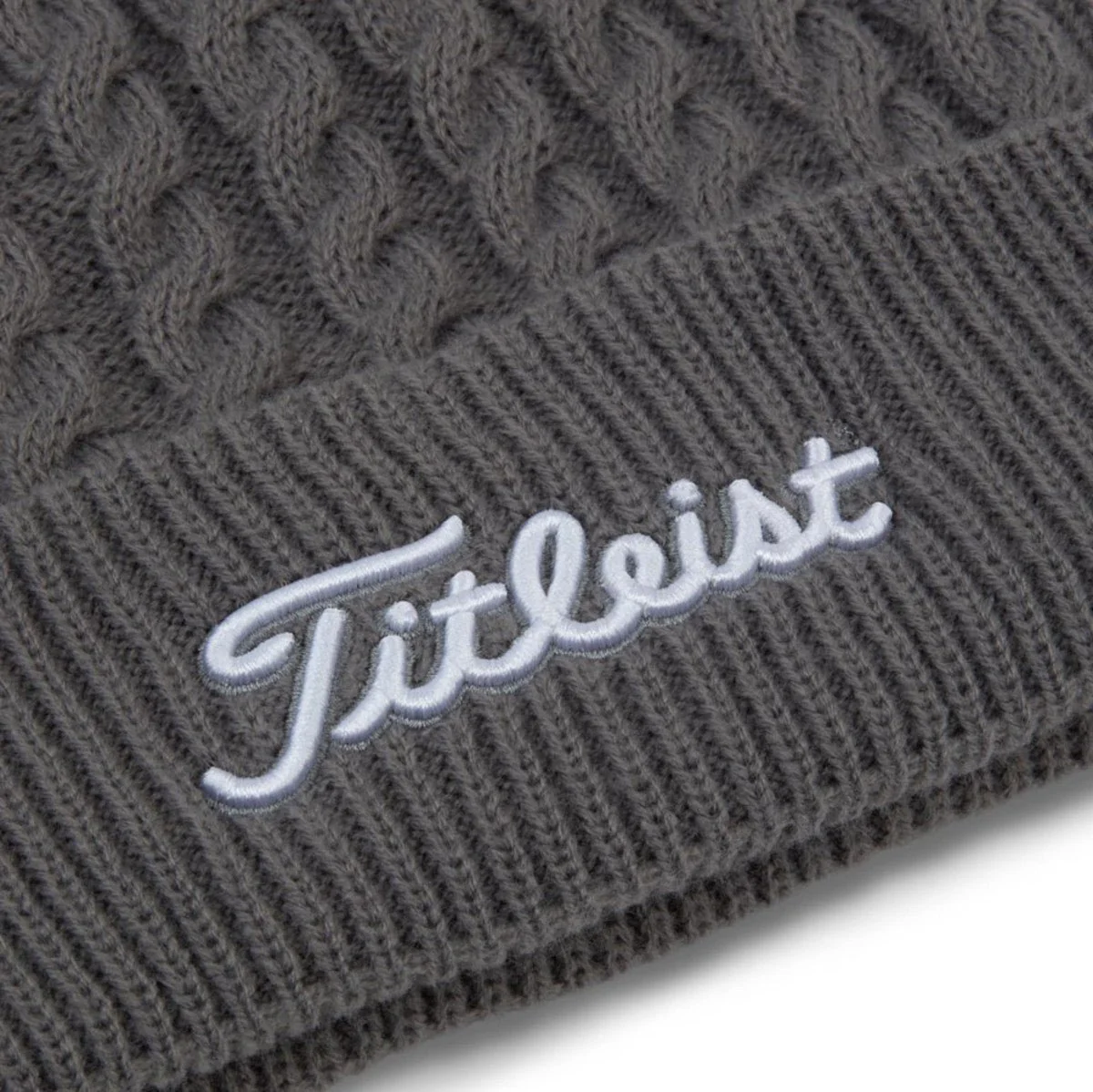 Titleist Cable Knit Pom Pom Golf Beanie - Image 3