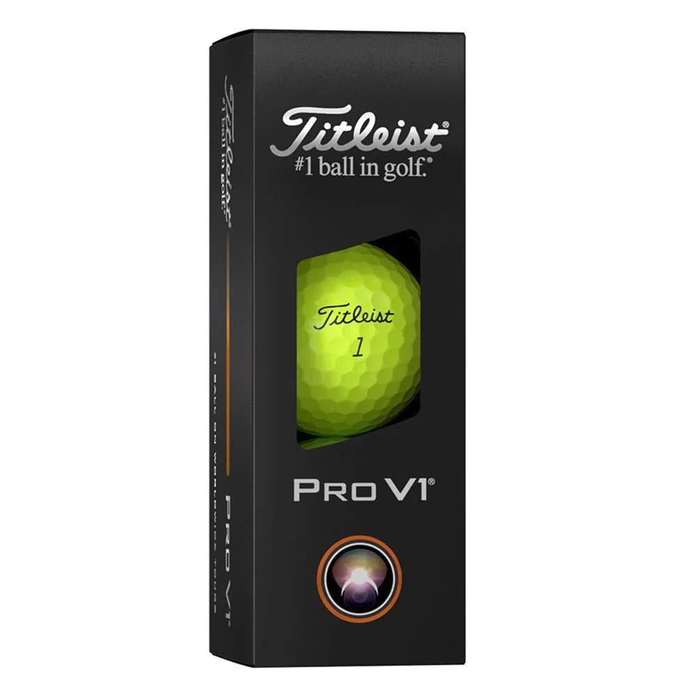 Titleist Pro V1 Golf Balls - Yellow - Image 7