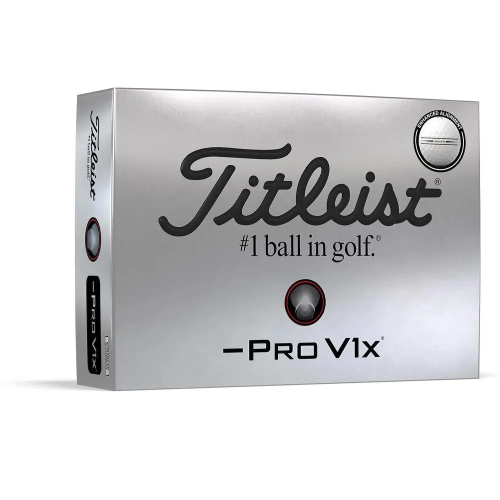 Titleist Pro V1x Left Dash Enhanced Alignment Golf Balls- Prior Generation