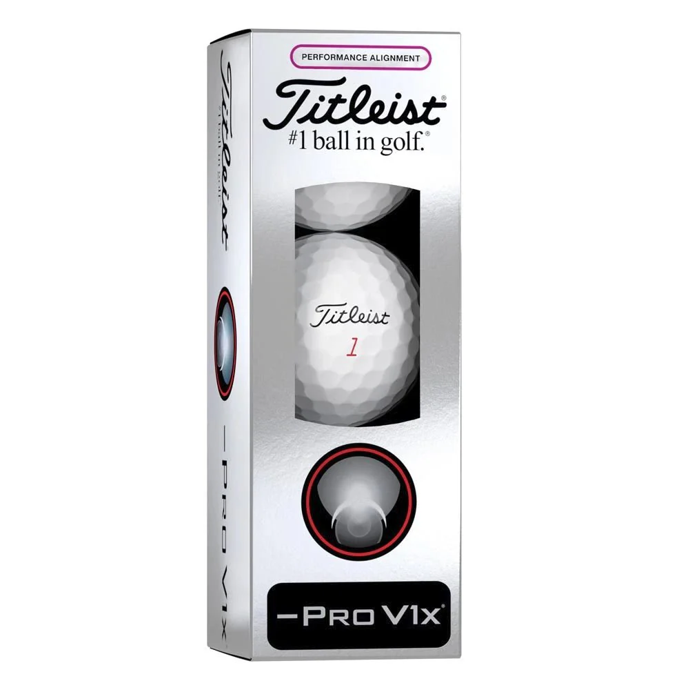 Titleist Pro V1x Left Dash Performance Alignment Golf Balls - Pink - Prior Generation - Image 6