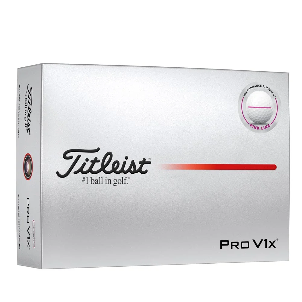 Titleist Pro V1x Performance Alignment Golf Balls - Pink