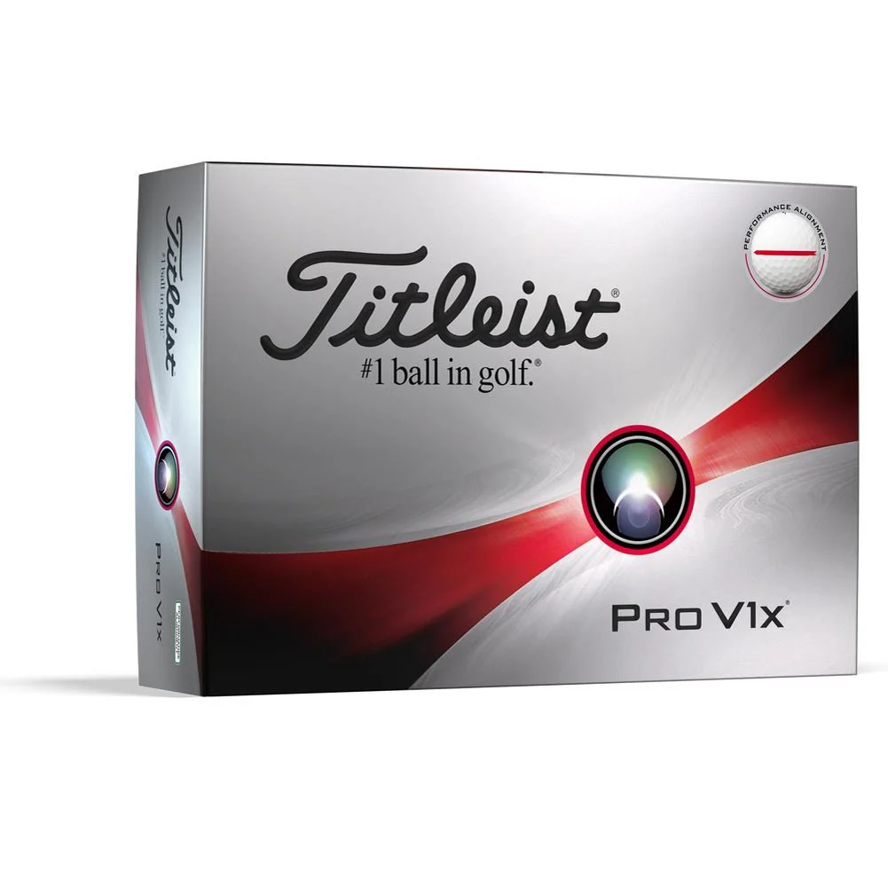 Titleist Pro V1x Performance Alignment Golf Balls - Red - 2023 - Prior Generation