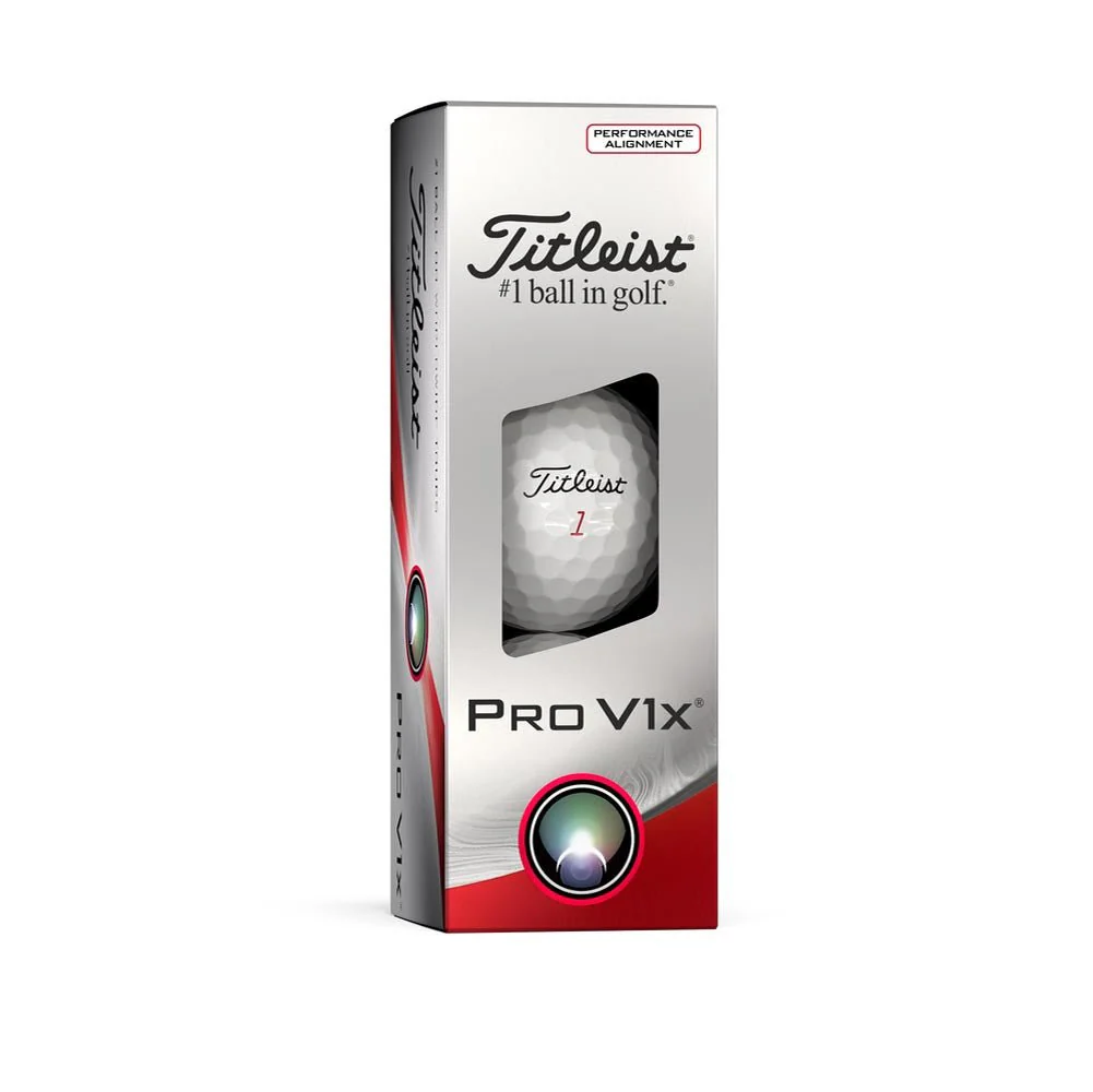 Titleist Pro V1x Performance Alignment Golf Balls - Red - 2023 - Prior Generation - Image 4
