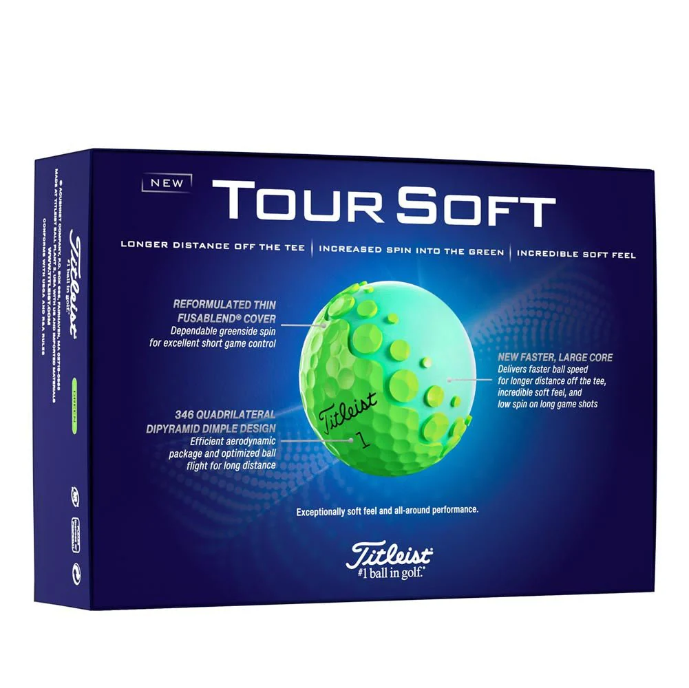 Titleist Tour Soft Golf Balls - Green - Prior Generation - Image 7