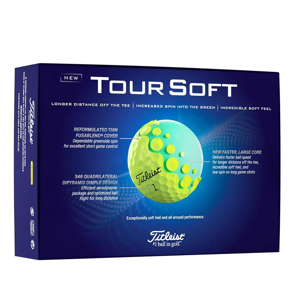 Titleist Tour Soft Golf Balls - Yellow - Prior Generation - Image 7