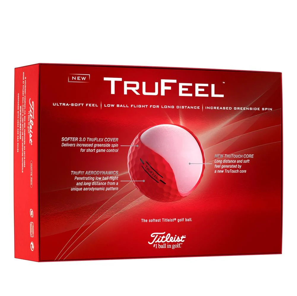 Titleist TruFeel Golf Balls - Matte Red - Prior Generation - Image 7