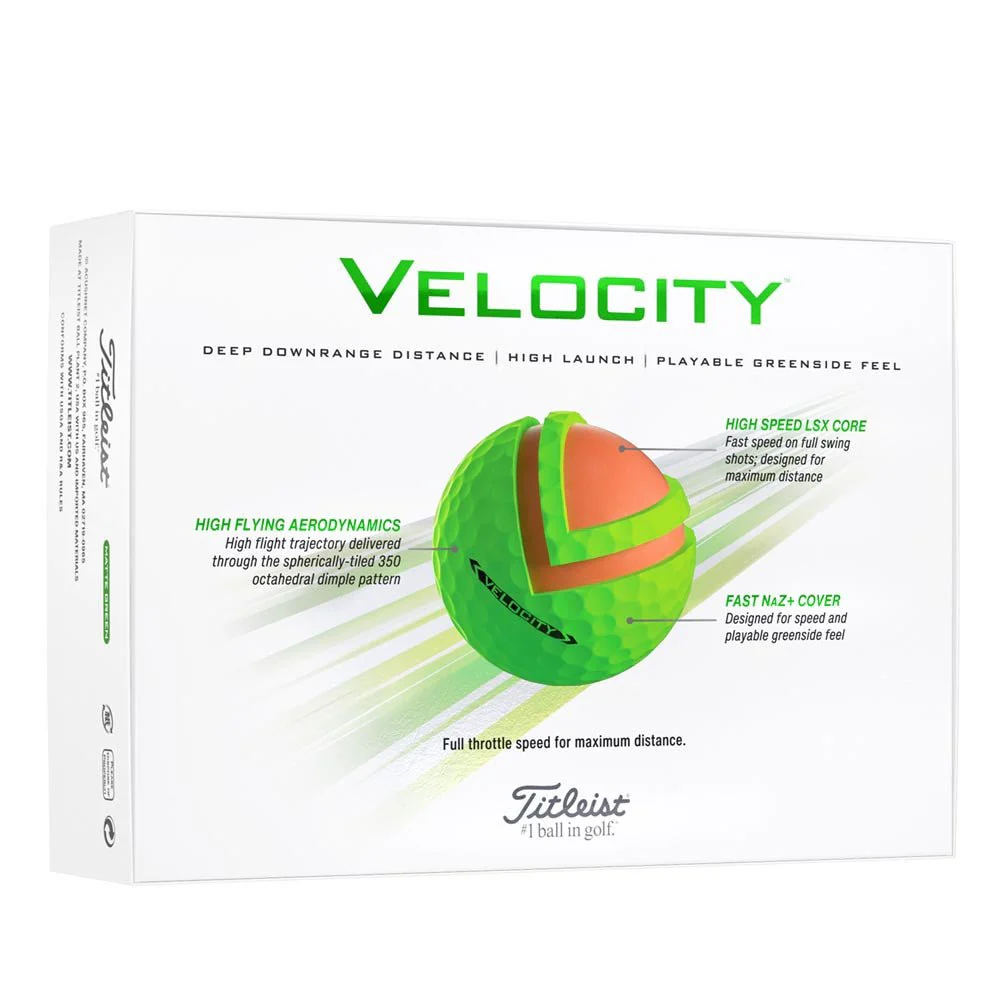 Titleist Velocity Double Digit Golf Balls - Matte Green - Prior Generation - Image 7