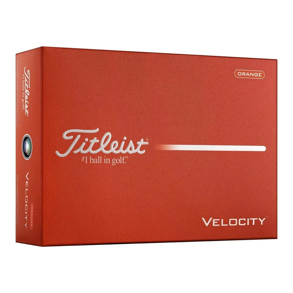 Titleist Velocity Matte Orange Personalized Golf Balls - Image 2