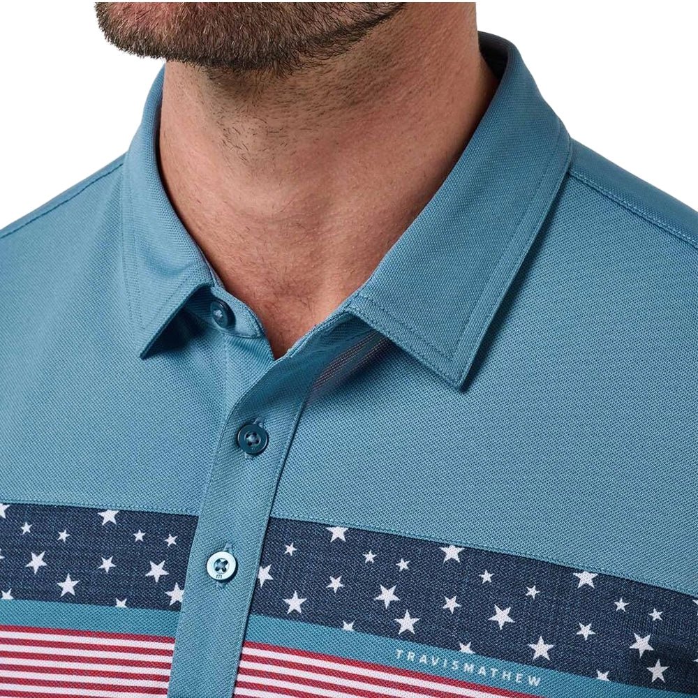Travis Mathew Good Good Patriot Golf Polo - Image 3