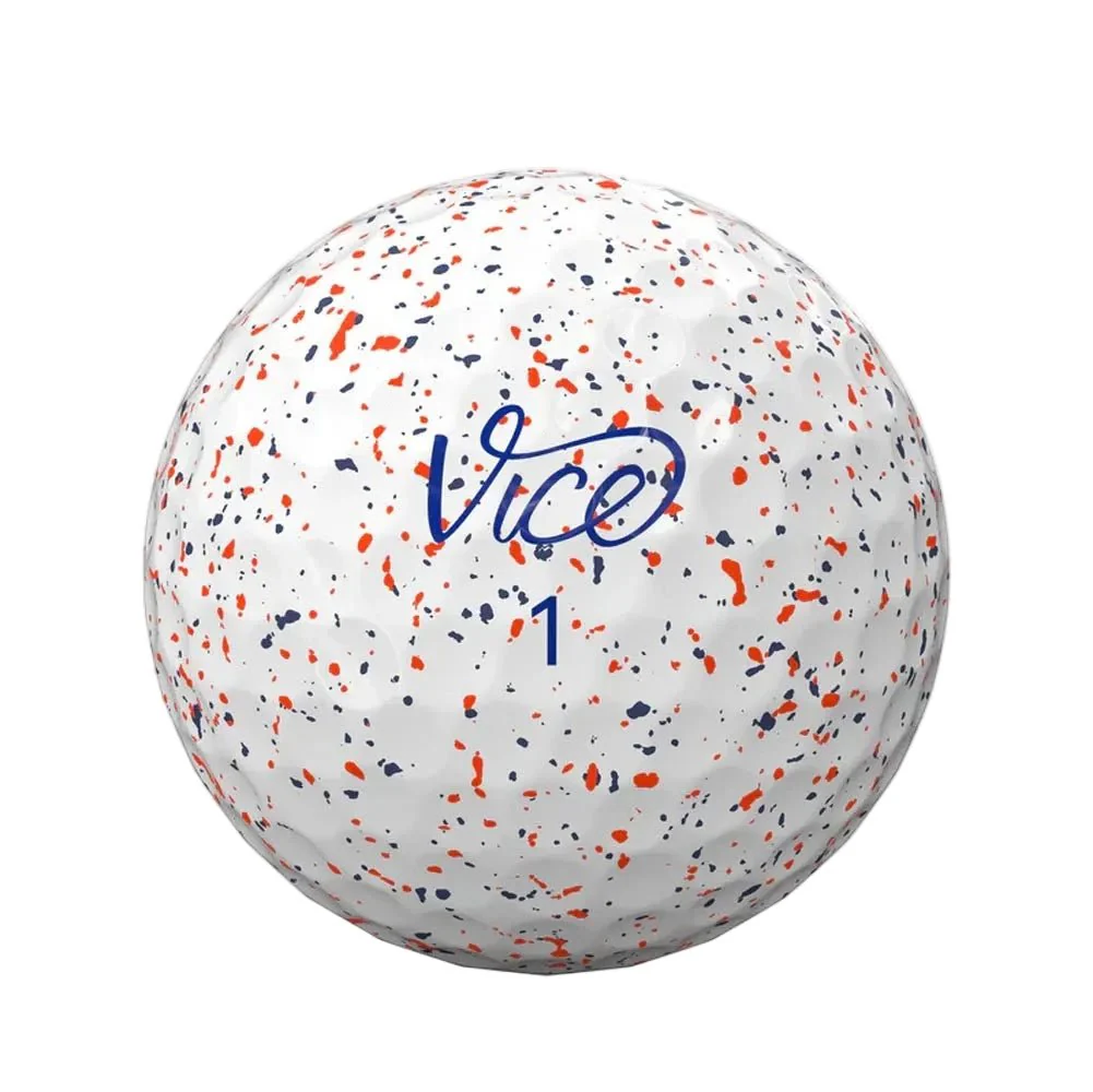 Vice Golf Pro Golf Balls - Drip Red/Blue - Image 2