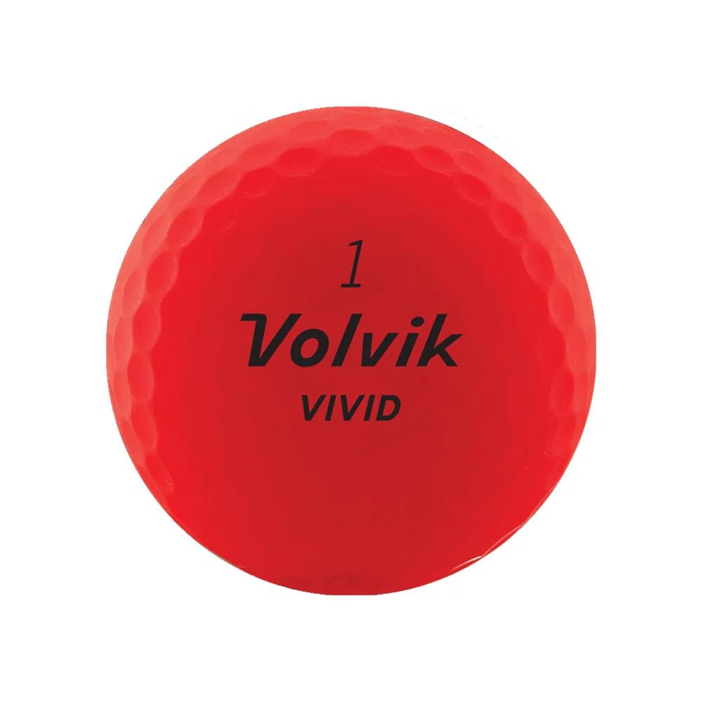Volvik Vivid Golf Balls - Matte Red - 2022 - Image 2