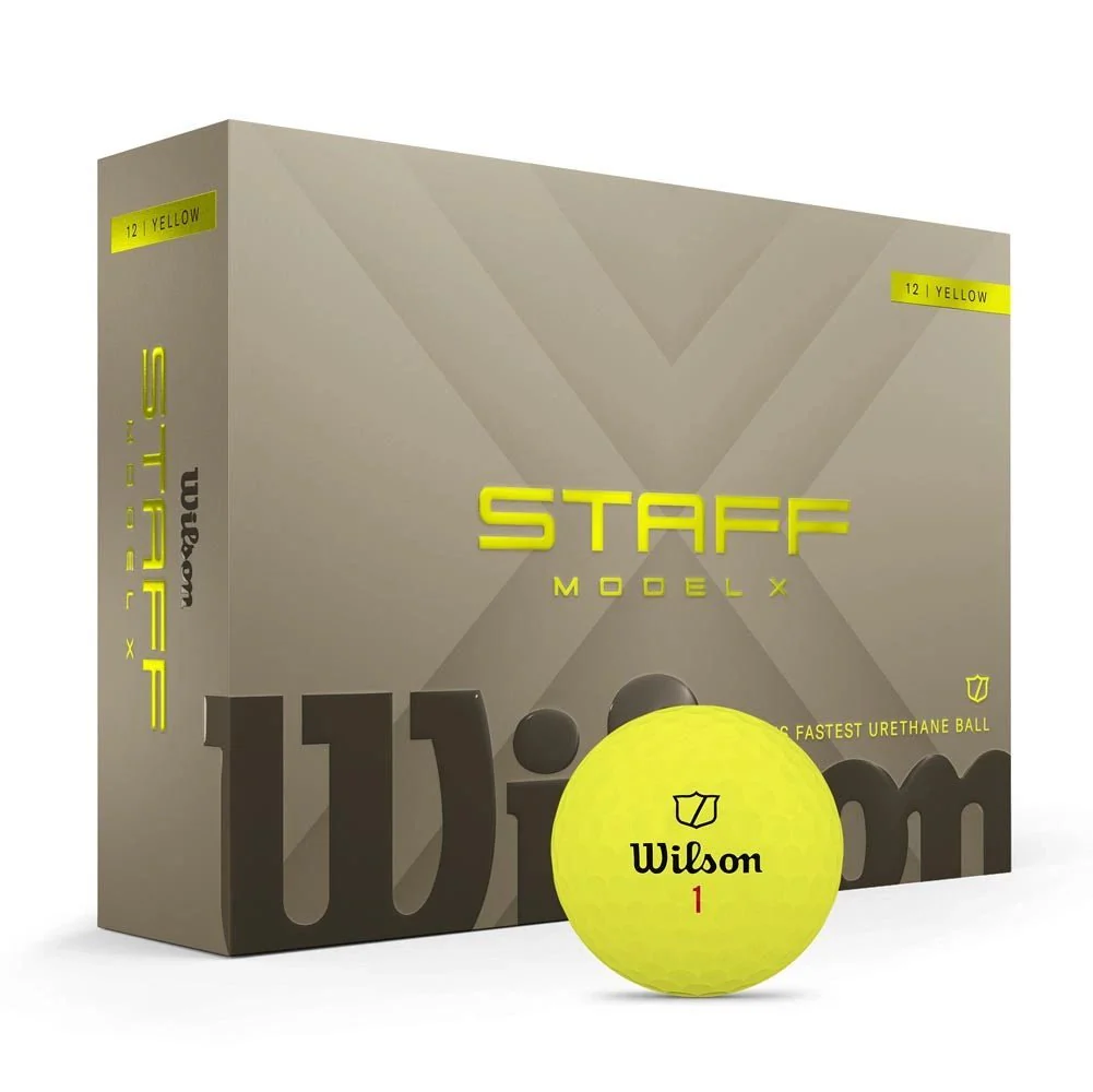 Wilson Staff Model X Yellow Personalized Golf Balls - Image 2