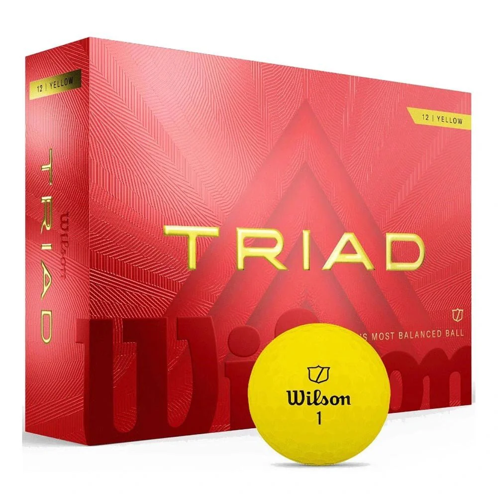 Wilson Triad Yellow Personalized Golf Balls - Image 2