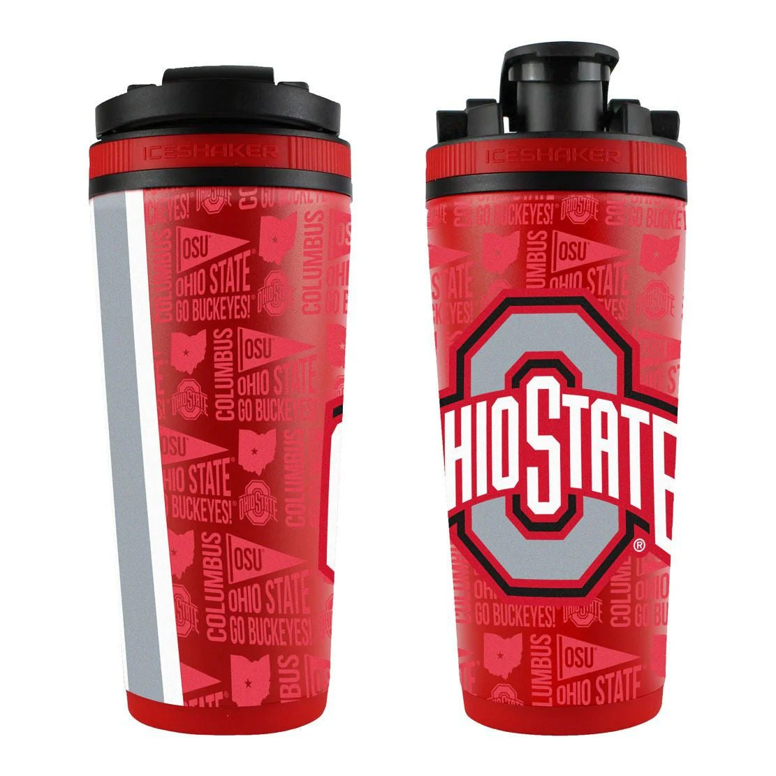 WinCraft NCAA Ohio State Buckeyes Stainless Steel 4D Ice Shaker - 26 oz