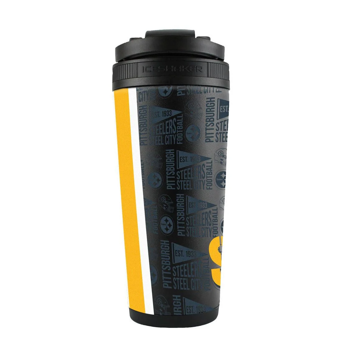 WinCraft NFL Pittsburgh Steelers Stainless Steel 4D Ice Shaker - 26 oz - Image 2